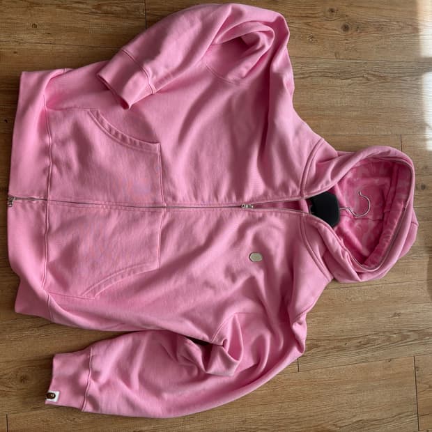 베이프 핑크 카모 후드집업 정품