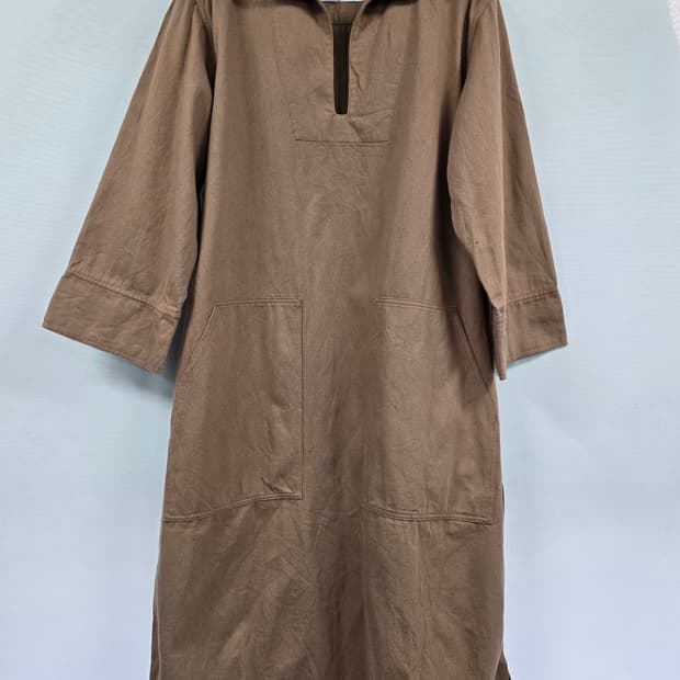 MHL 마가렛호웰 브라운 포켓 코튼 원피스