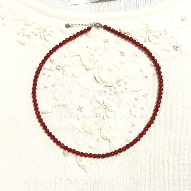 빈티지 오리엔탈 페어리 모리걸 아카이브 긱시크 y2k 펑크 레드 목걸이