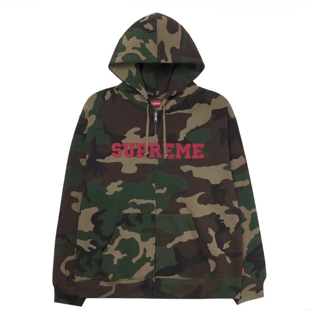 슈프림 카모 후드집업 L