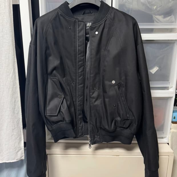 애드오프 블랙 웨이브 봄버 MA1 자켓 L사이즈
