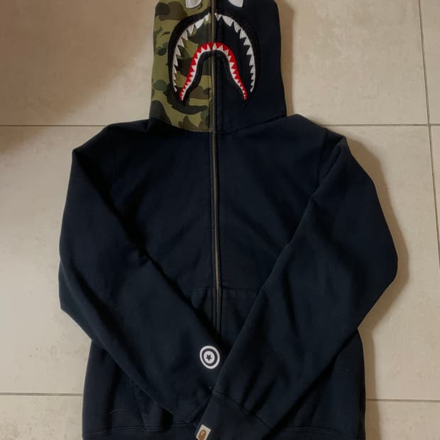 베이프 샤크 후드집업 반샤크 희귀사이즈 L