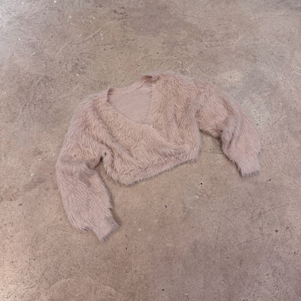 앙고라 크롭 니트