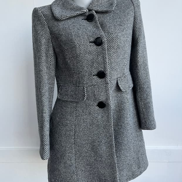 MISS PARIS 헤링본 울혼방 테일러드 코트 