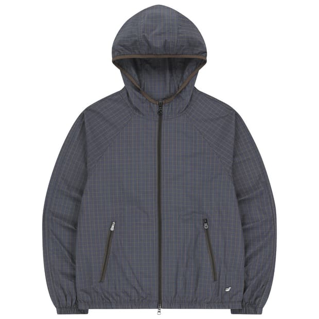 COYSEIO CHECK WINDBREAKER PURPLE
