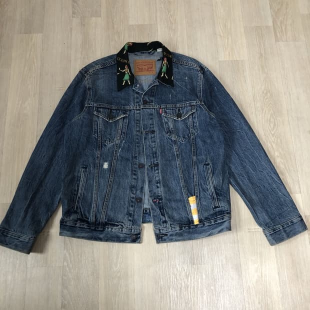 (L) 리바이스 Levi's 72334 하와이안 훌라걸 워시드 데님 자켓