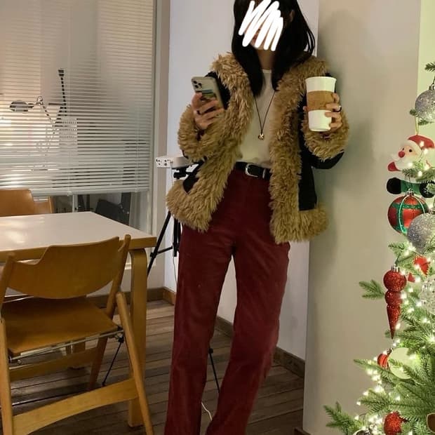 파르티멘토우먼 리버시블 퍼자켓 퍼무스탕