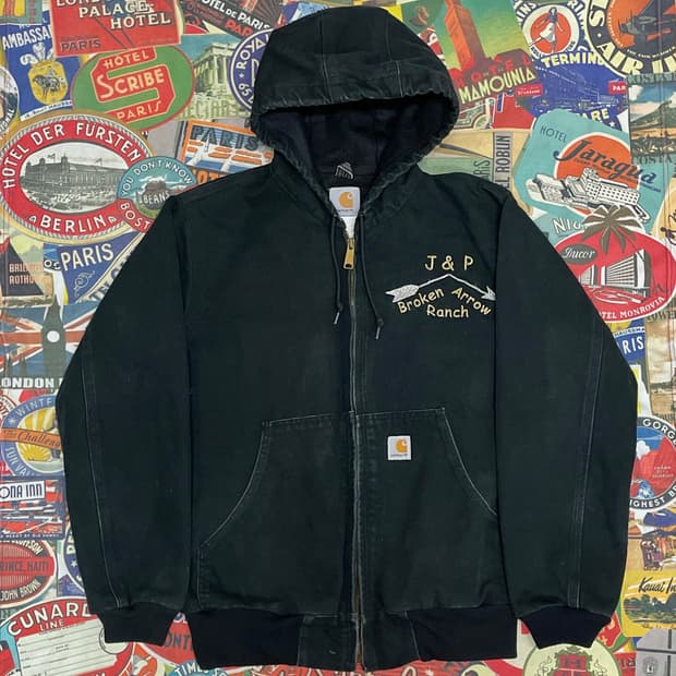 00s 칼하트 J&P 올드스쿨 덱자켓 j131 후드 엑티브 자켓 L