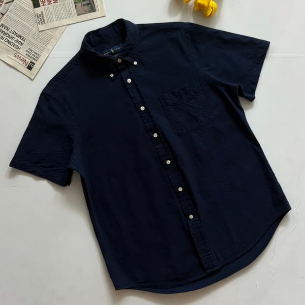 Polo 폴로랄프로렌 시어서커 포켓 반팔 셔츠