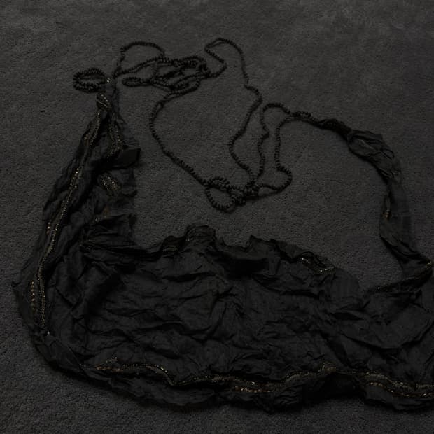 Vintage v-kei punk mood scarf & bag