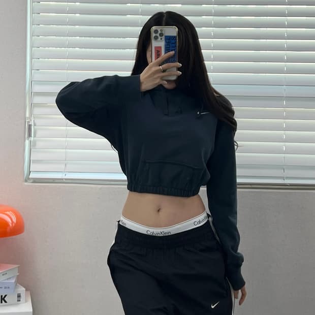 (WOMEN)나이키 크롭 후드-M1740