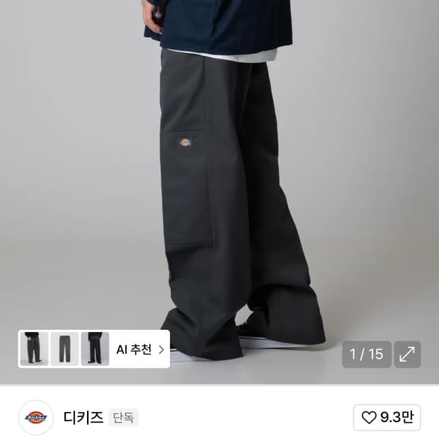 디키즈 더블니 차콜