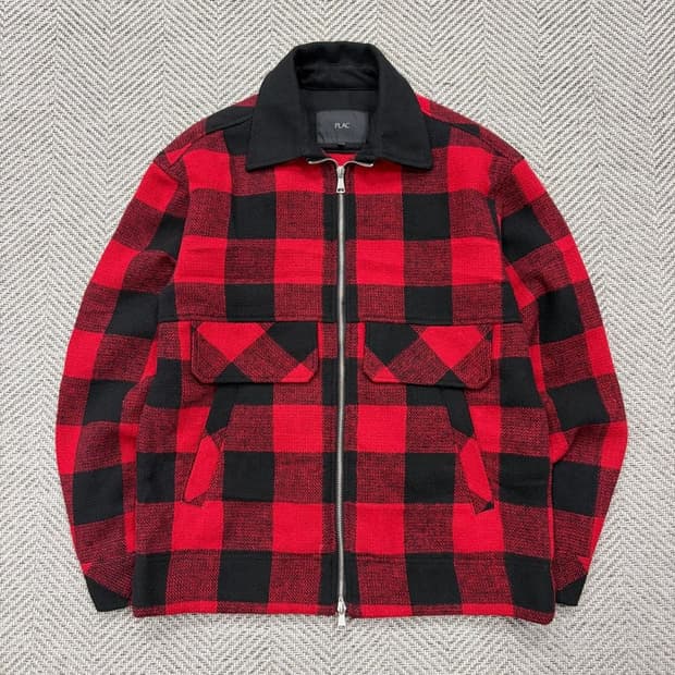 플랙 체크 집업자켓 v2015