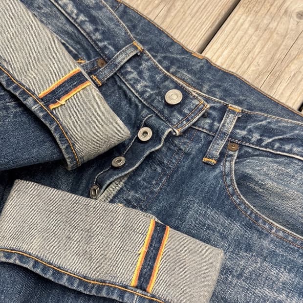 스탠다드 캘리포니아 셀비지 워싱 데님