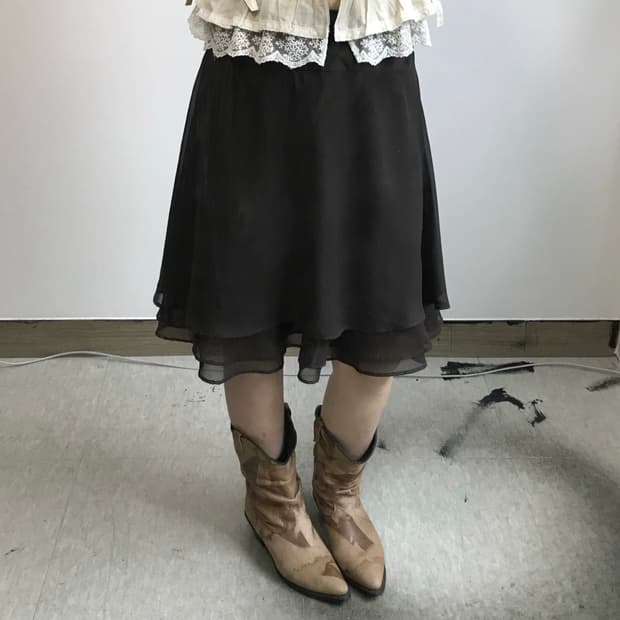 빈티지 레이어드 스커트