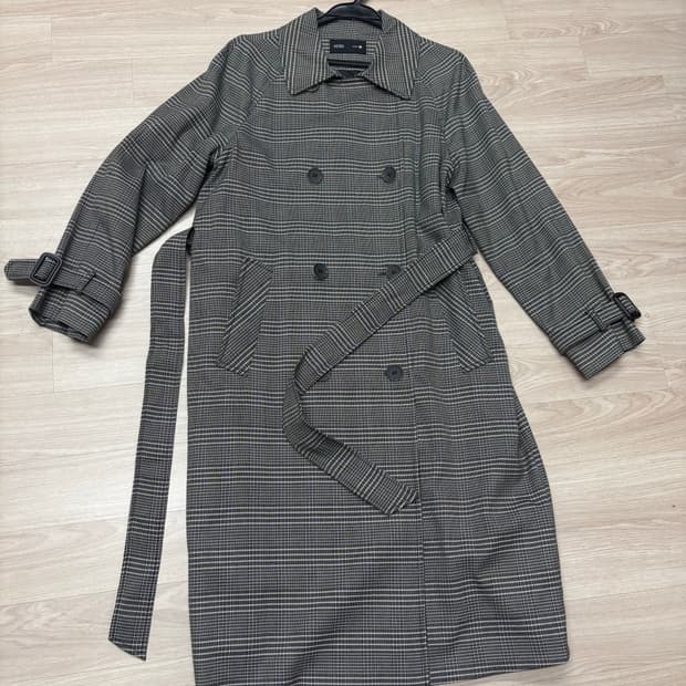 미쏘 체크 트렌치 L