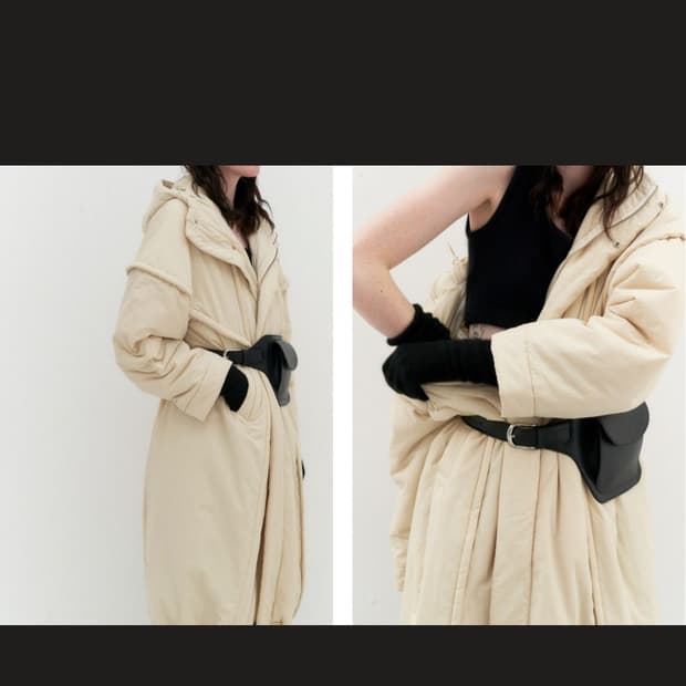 Lfm 롱패딩 hooded fluf long padding
