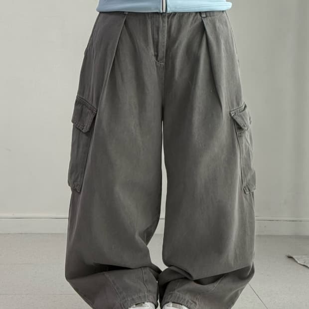 빈티지 뮤트 그레이 카고팬츠