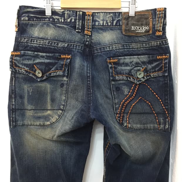 버커루 빈티지 워싱 부츠컷 데님 34