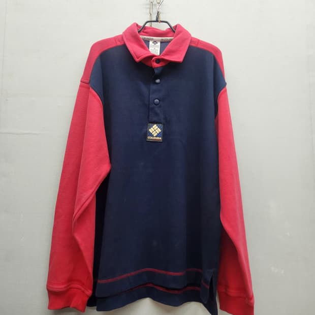 콜롬비아 스포츠 컬러블럭 빈티지 스냅 맨투맨 M(XL)