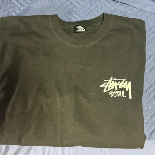 스투시 서울 롱슬리브 블랙 L