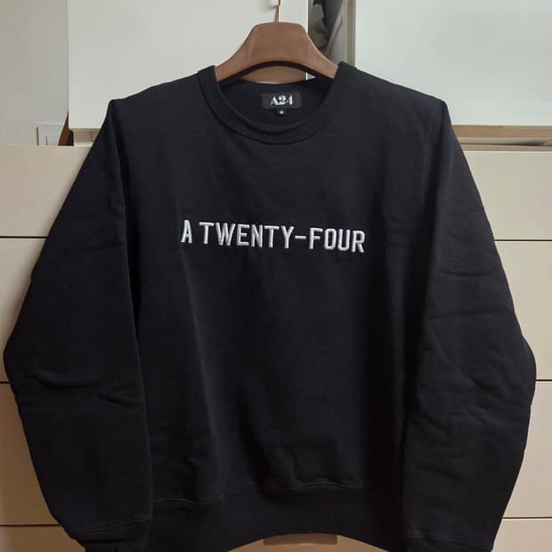 A24 크루넥 스웻셔츠 블랙 M