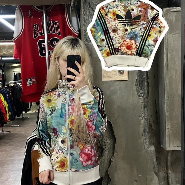 아디다스 파이어버드 플라워 트랙탑져지 S  