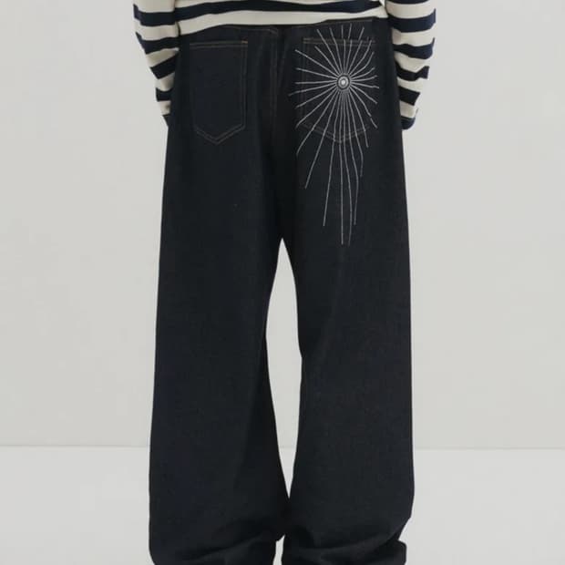 디앤에스알 스파이더 스티치 인디고 데님 팬츠 S