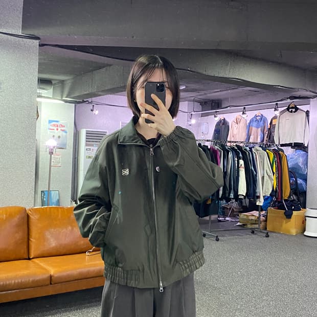 세터 스몰로고 투웨이 카키 자켓 B4487