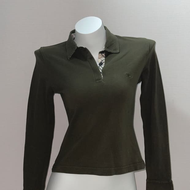 빈티지 버버리 7부 카라티