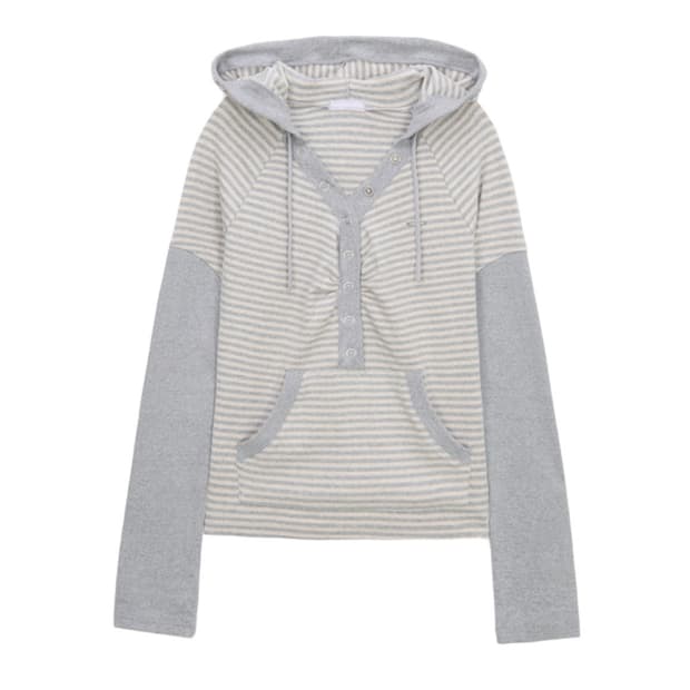 허그유어스킨 스냅 버튼 후드티