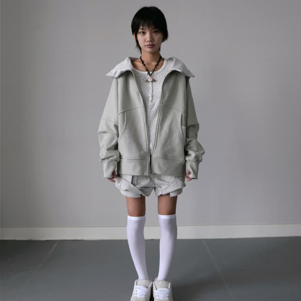 Babyrab eggshell hoodie jk in sage green