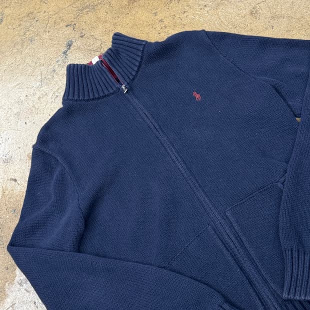 폴로 랄프로렌 네이비 니트 집업 