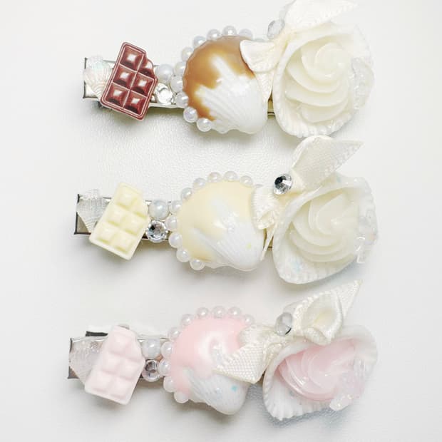 [handmade] chocoshell hairpin / 초코쉘 헤어핀 