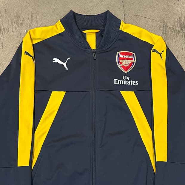 M 푸마 아스날 옐로우라인 챠콜 트랙탑