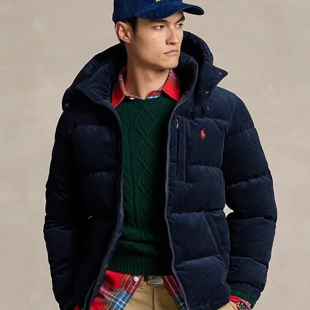 폴로 랄프로렌 고햅 코듀로이 패딩 L