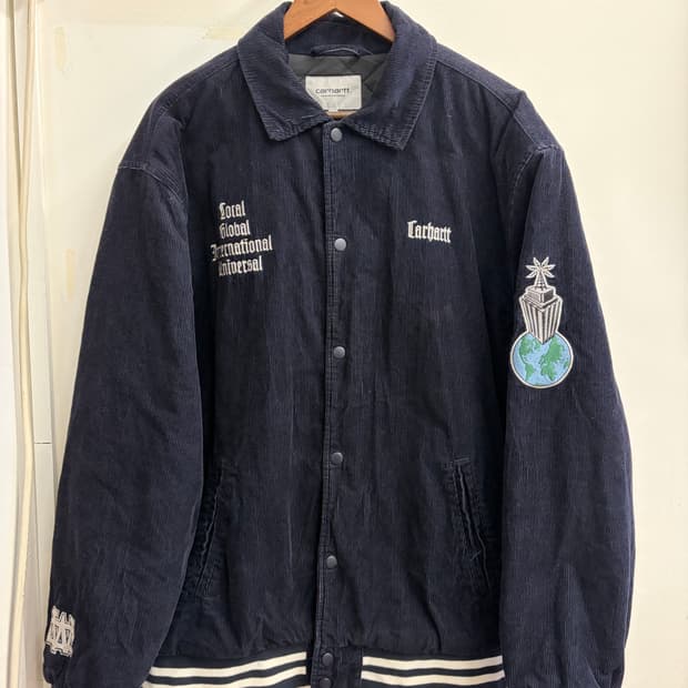 N101. 칼하트윕 레터맨 코듀로이 바시티 자켓