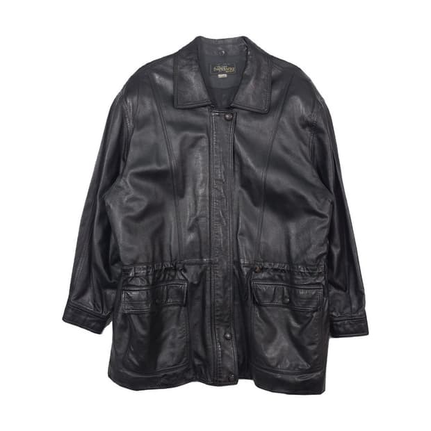 실비앙 리얼 양가죽 오버핏 사파리 자켓