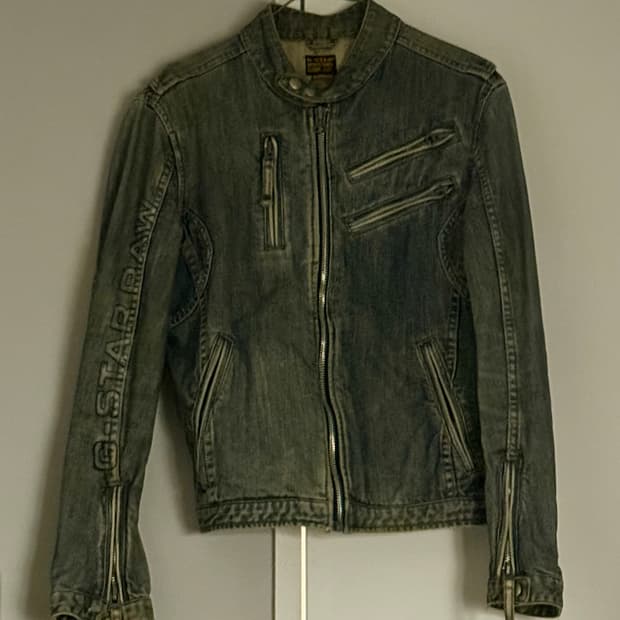 G star Raw데님 바이커 자켓m