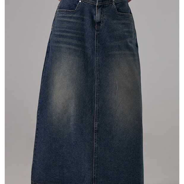 트리밍버드 Front Yoke Denim Long Skirt 데님스거트