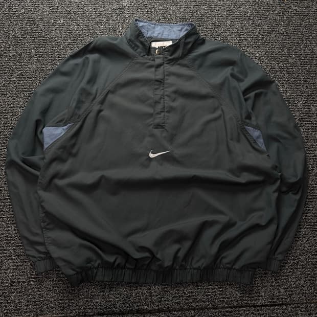 90s 나이키 센터 스우시 올드스쿨 박시핏 우븐 웜업 1357