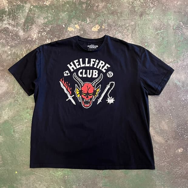 [2XL] 넷플릭스 기묘한이야기 헬파이어 클럽 그래픽 반팔 티셔츠