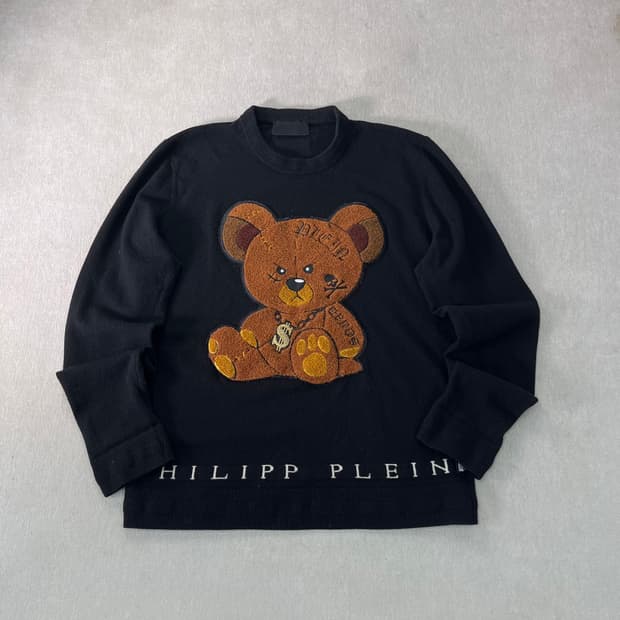 100 필립 플레인 갱스터 베어 패치 니트