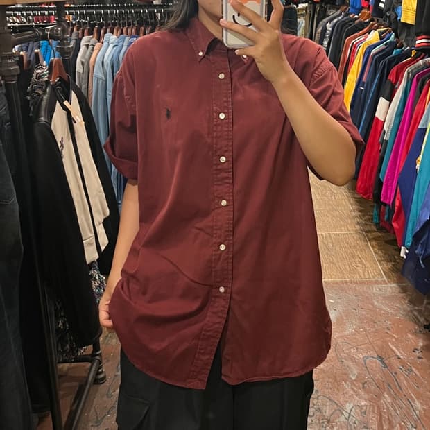 [HI]폴로 반팔셔츠 버건디