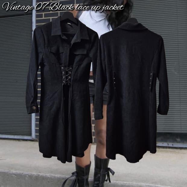 Vintage 07 Black lace up jacket