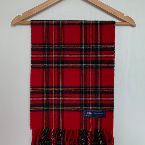 아브라함문 체크 머플러 목도리