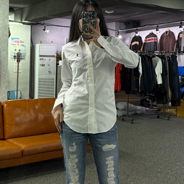 폴로 랄프로렌 클래식핏 화이트 셔츠 B4705