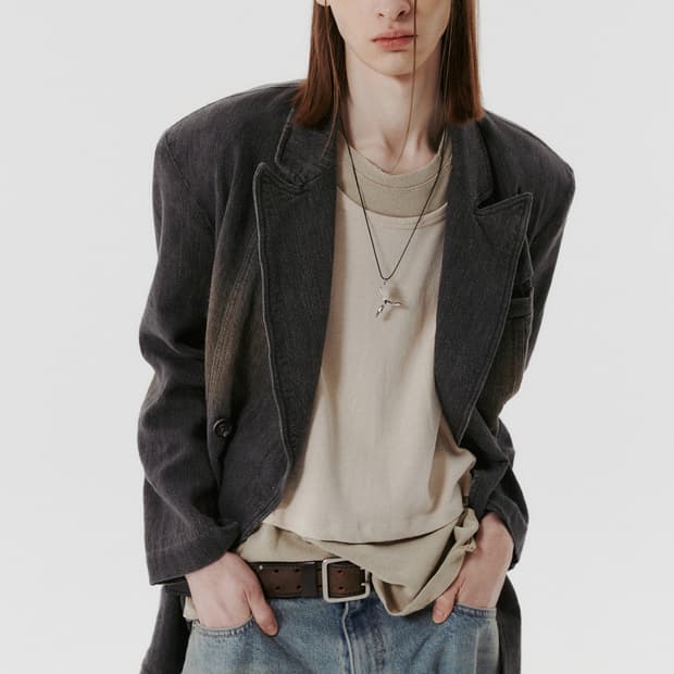 새상품)더일마 빈티지 린넨 자켓 (os)