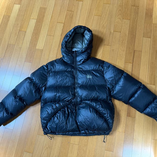 스투시 마이크로립스탑 패딩 L