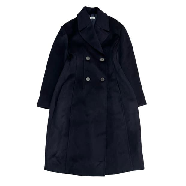 오르 Orr 네이비 울 더블 코트